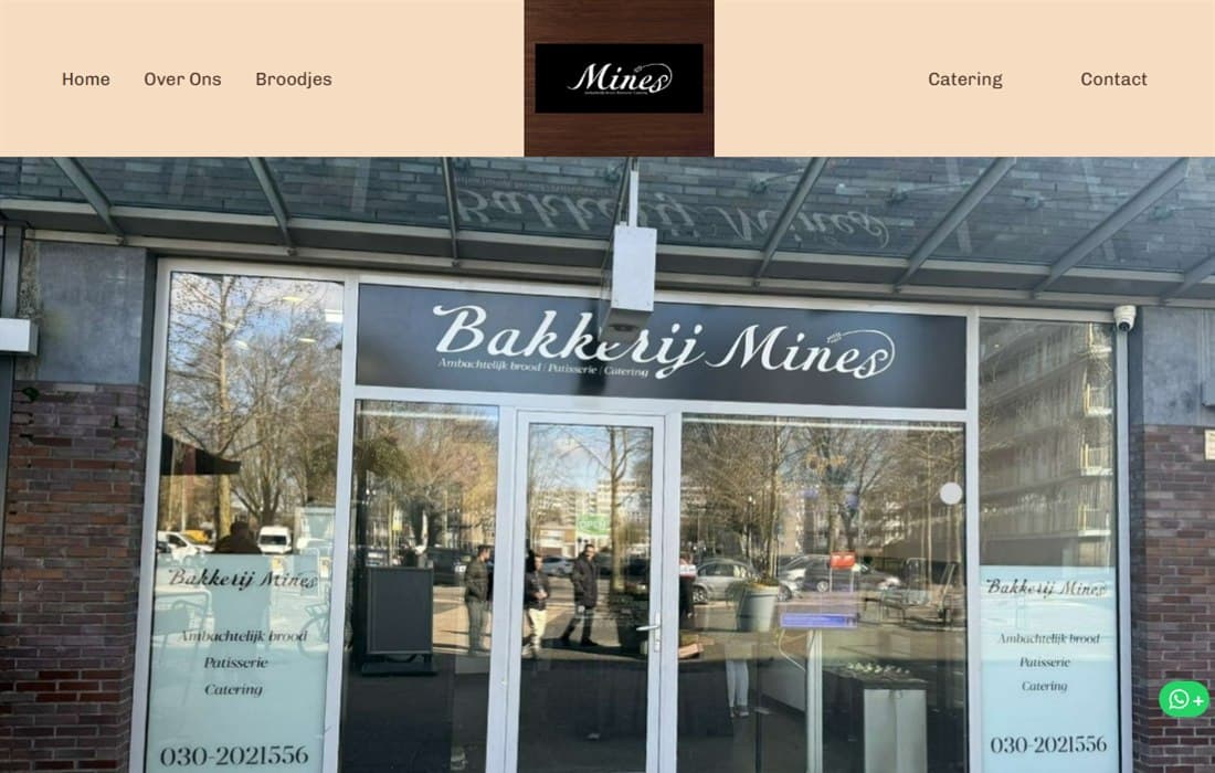Homepage van Bakkerij Mines
