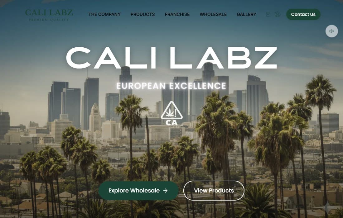 Homepage van Cali Labz
